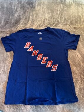 Fanatics Royal Blue NYC Short Sleeve Shirt Women’s L Igor Shesterkin